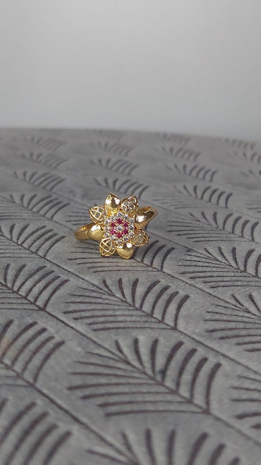 ADJUSTABLE GOLD POLISH RING