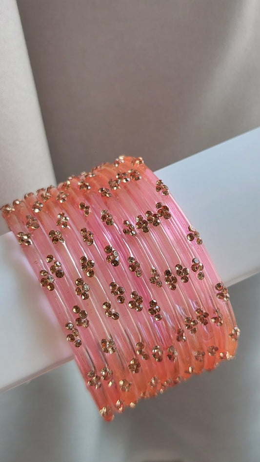 RAIN DROP BANGLES (CANDY PINK)