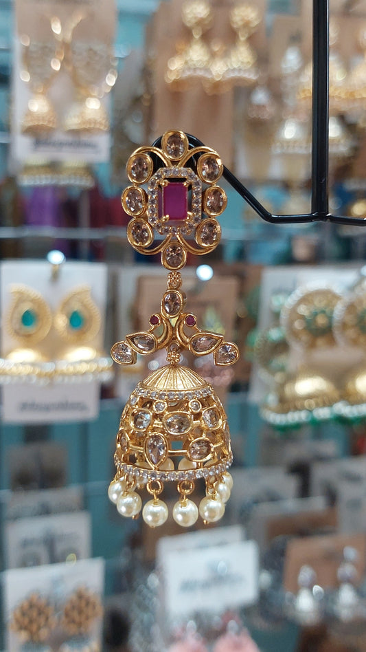 ANTIQUE GOLD JUMKHAS E0296