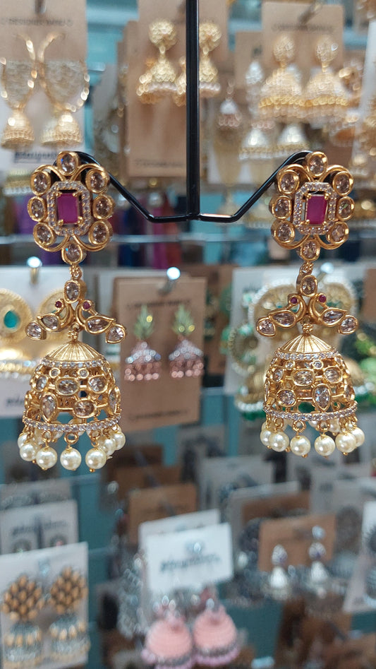ANTIQUE GOLD JUMKHAS E0296