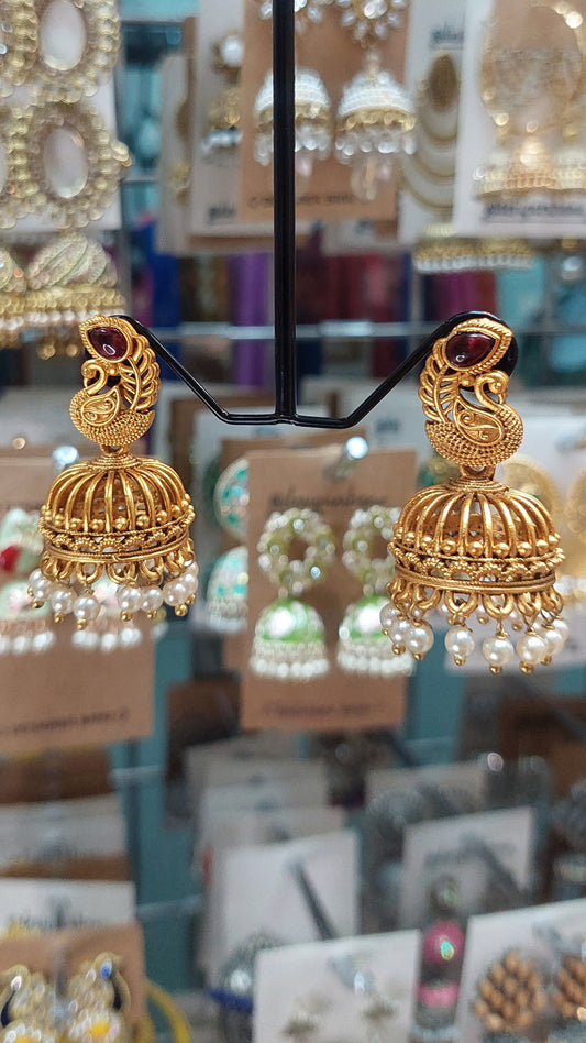 ANTIQUE GOLD JUMKHAS E0298