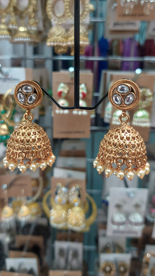 ANTIQUE GOLD JUMKHAS E0295