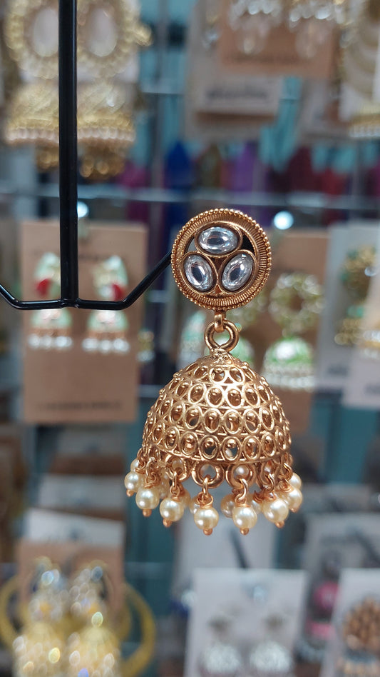 ANTIQUE GOLD JUMKHAS E0295