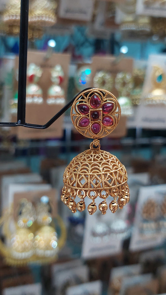 ANTIQUE GOLD JUMKHAS E0300