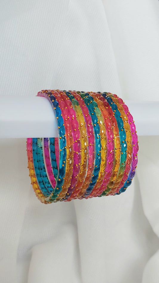 RAINBOW GLASS BANGLES