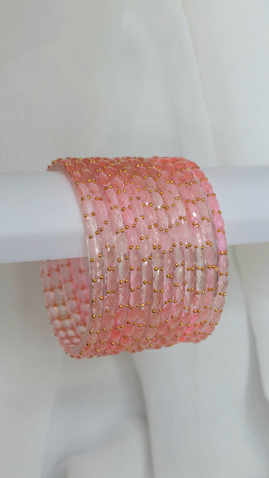 GLASS BANGLES (PEACHY PINK)