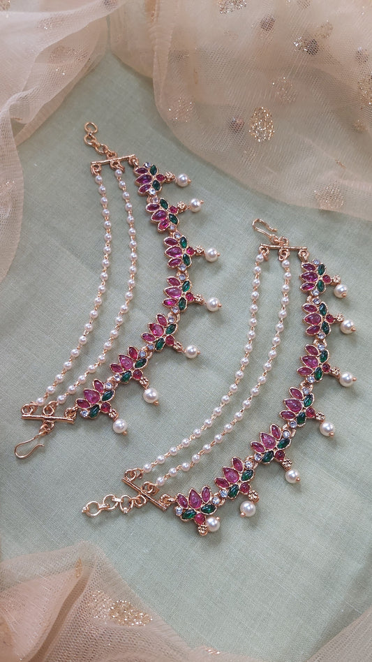 LOTUS EAR CHAINS