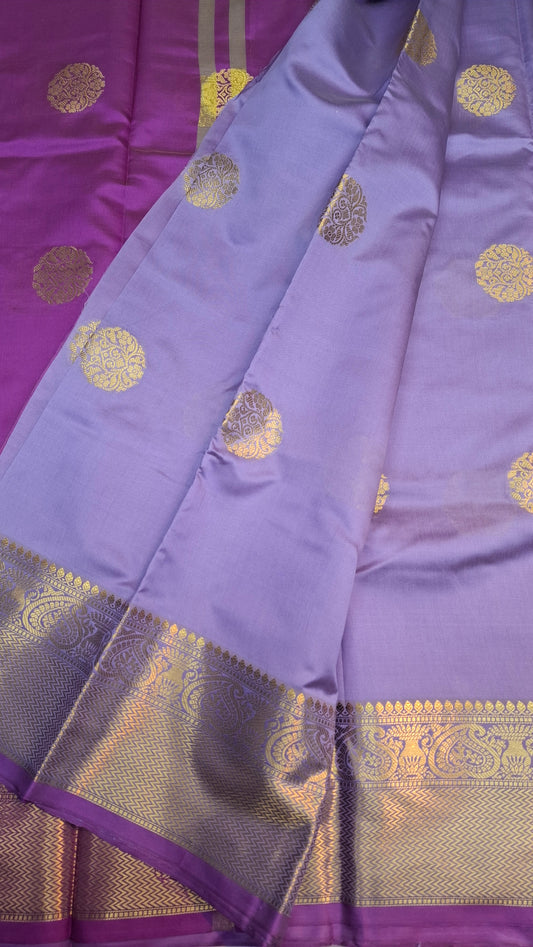 LAVENDER & PURPLE SEMI SILK