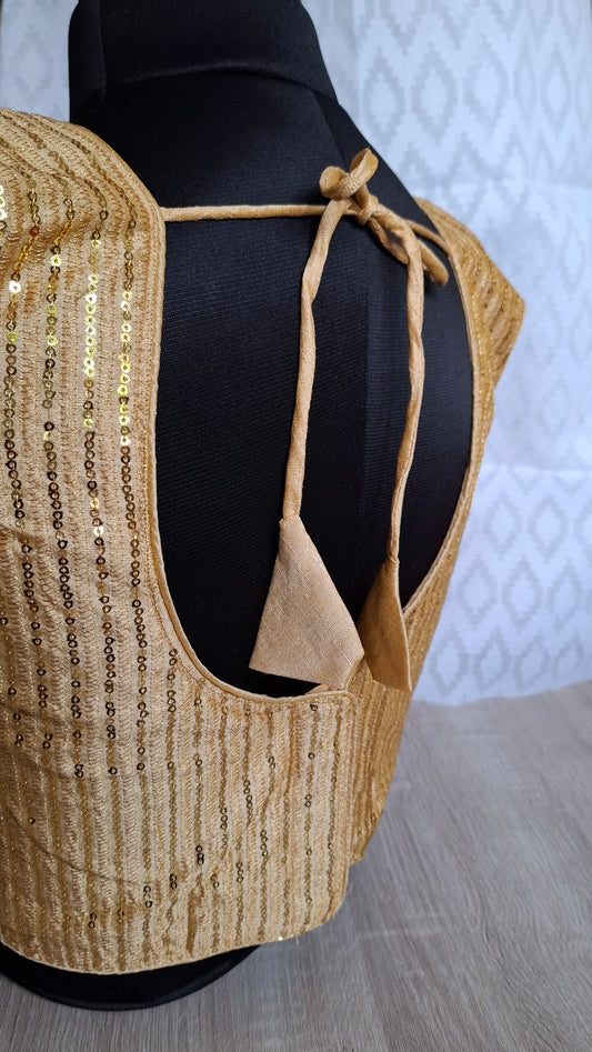 GOLD SEQUIN BLOUSE