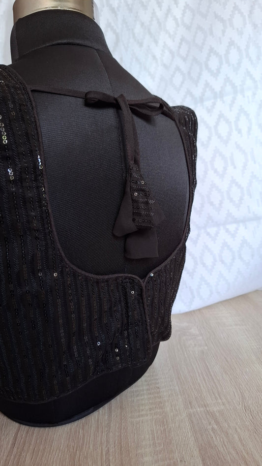 BLACK SEQUIN BLOUSE