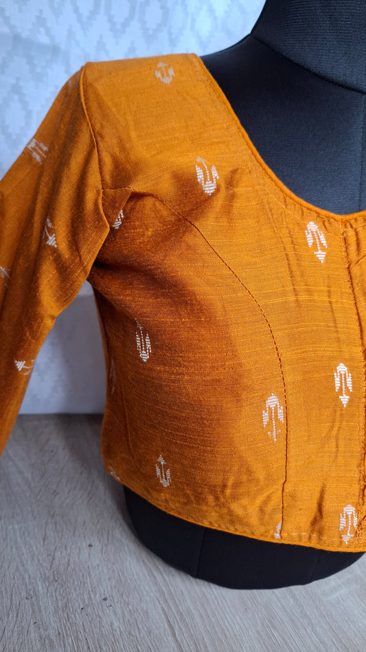 MUSTARD PRINTED BLOUSE