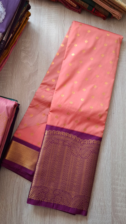 KANJI PATTU (PEACH & PURPLE)