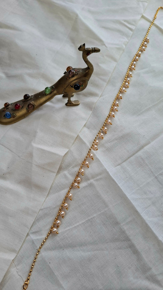 GOLD & PEARL WAIST CHAIN 0055