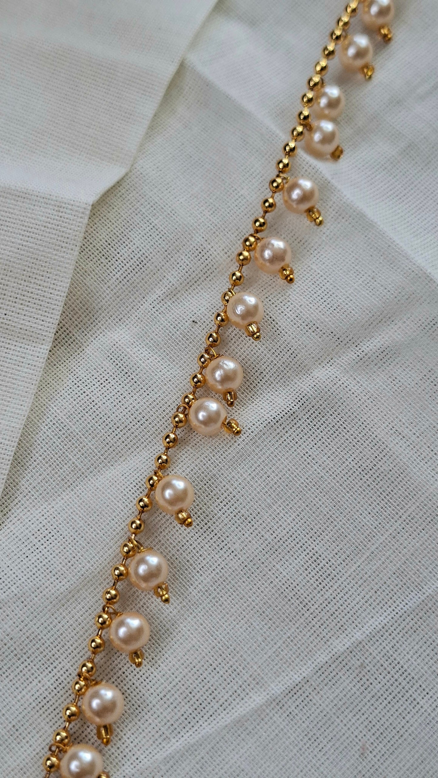 GOLD & PEARL WAIST CHAIN 0055
