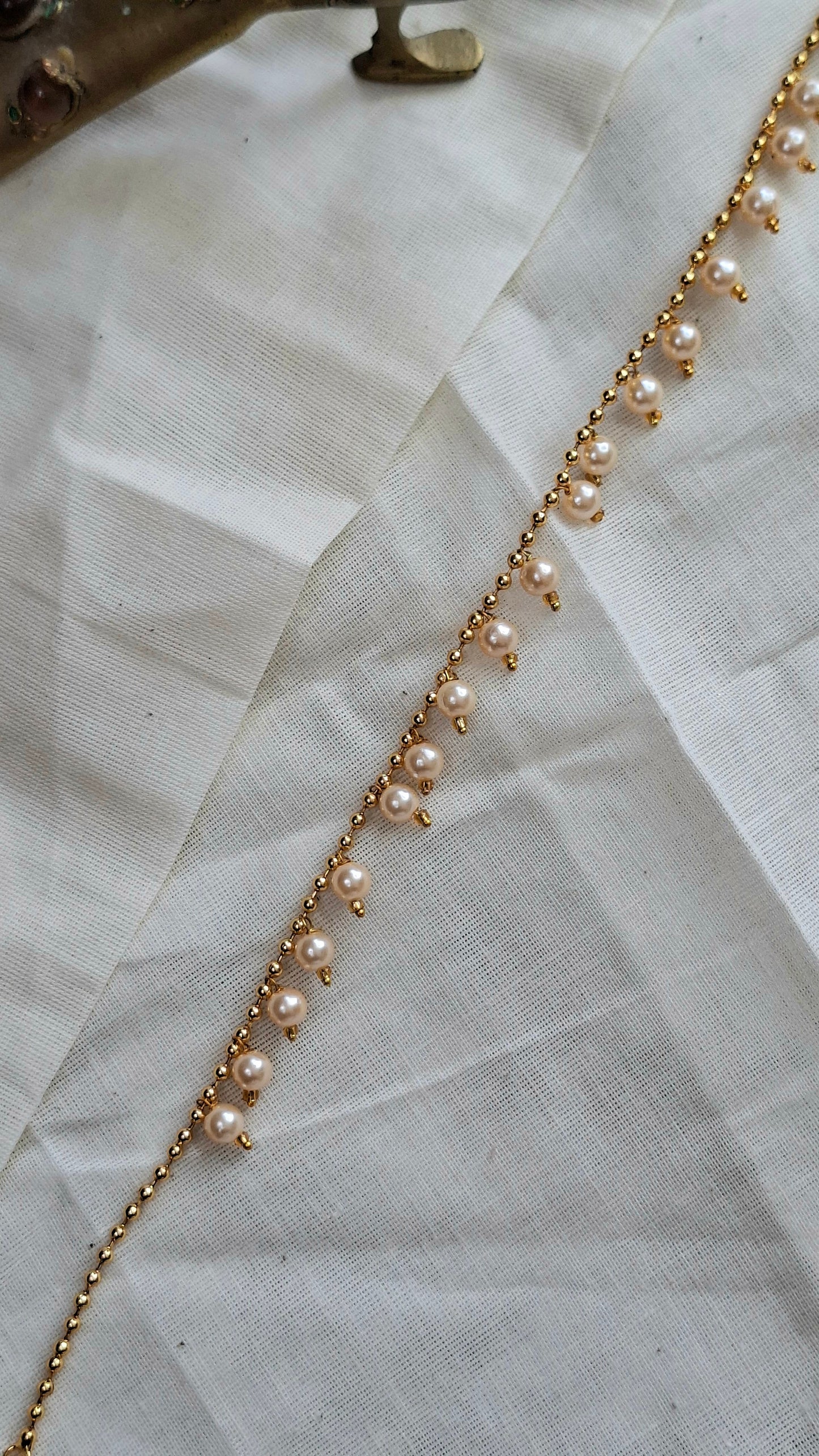 GOLD & PEARL WAIST CHAIN 0055