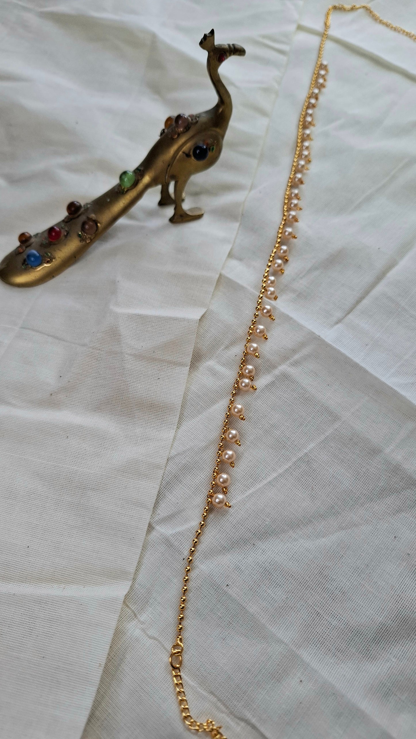 GOLD & PEARL WAIST CHAIN 0055