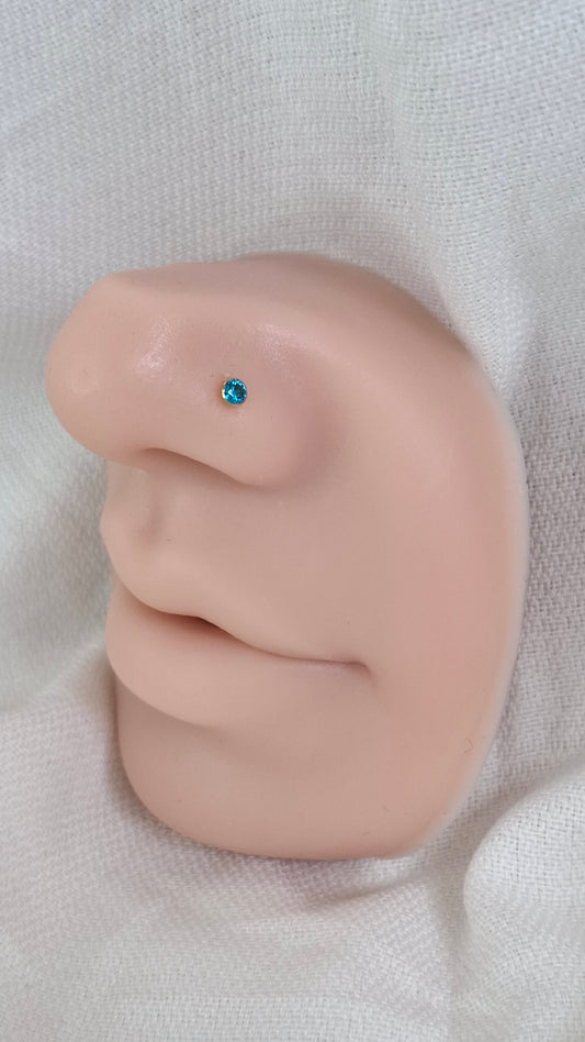 22ct Gold | CZ Nose Stud | 052