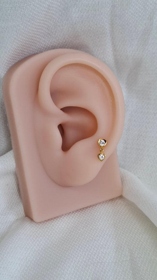 22ct Gold | CZ Ear Stud | 054
