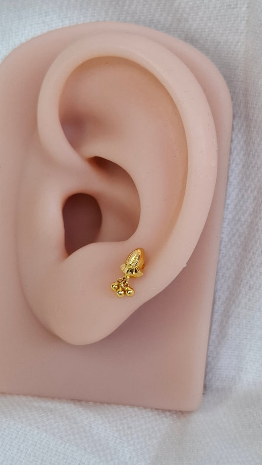 22ct Gold | CZ Ear Studs| 057