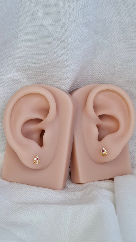 22ct Gold | CZ Ear Studs| 055