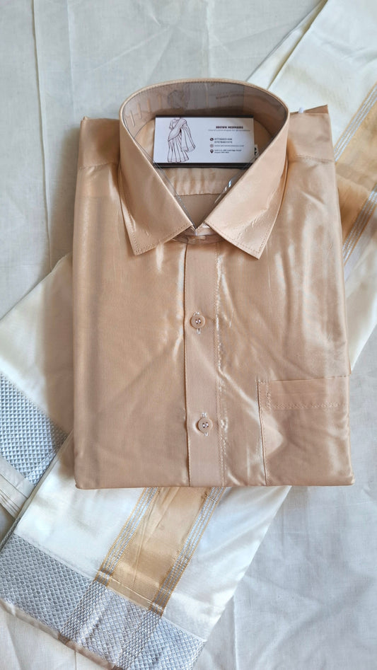 LIGHT GOLD VESTI & SHIRT
