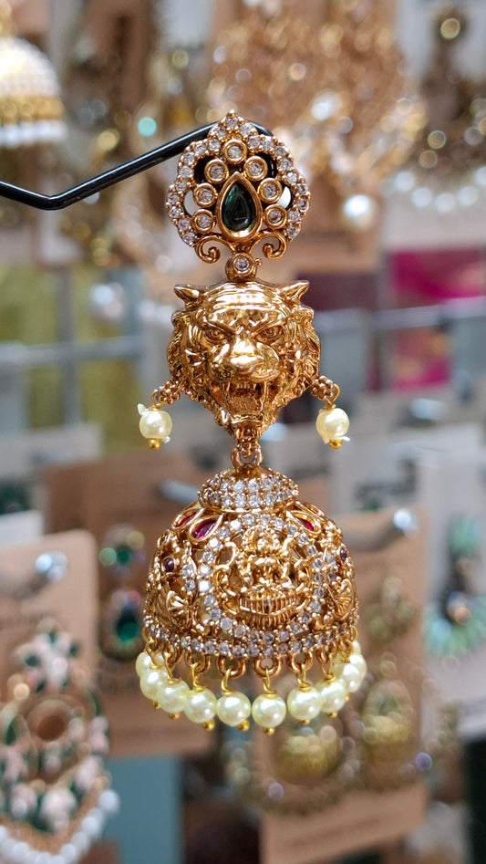 ANTIQUE GOLD JUMKHAS E0309