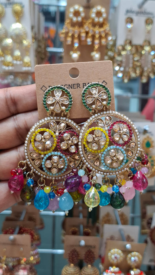 ANTIQUE GOLD FASHION EARRINGS E0146