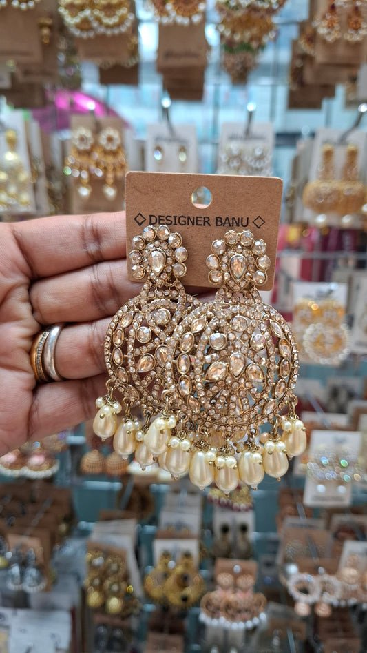 ANTIQUE GOLD FASHION EARRINGS E0147