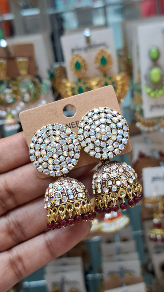 ANTIQUE GOLD JUMKHAS E0311