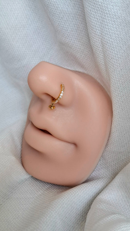 18ct Gold | CZ Nose ring | 059