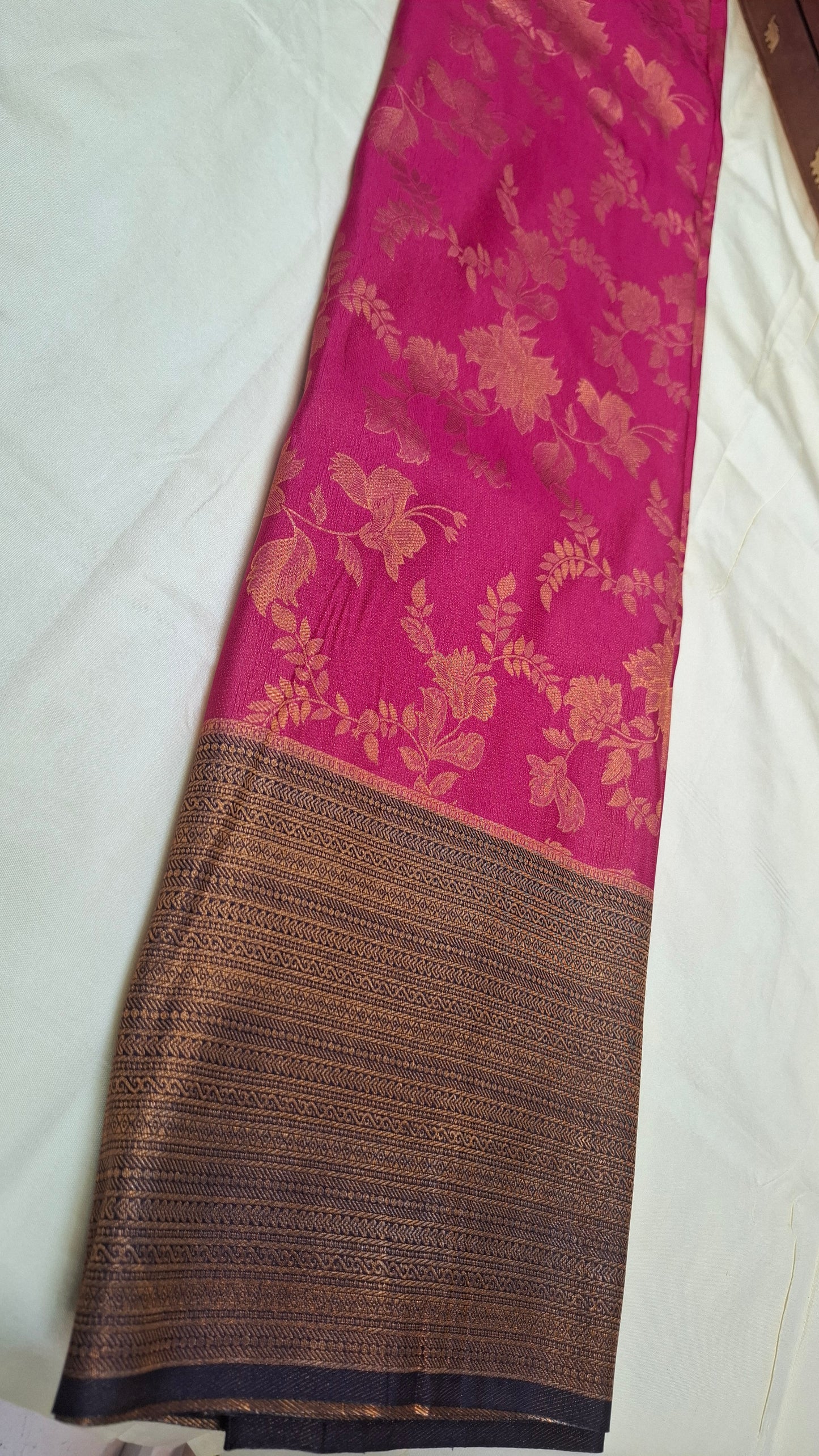 PINK & NAVY KUBERA SILK