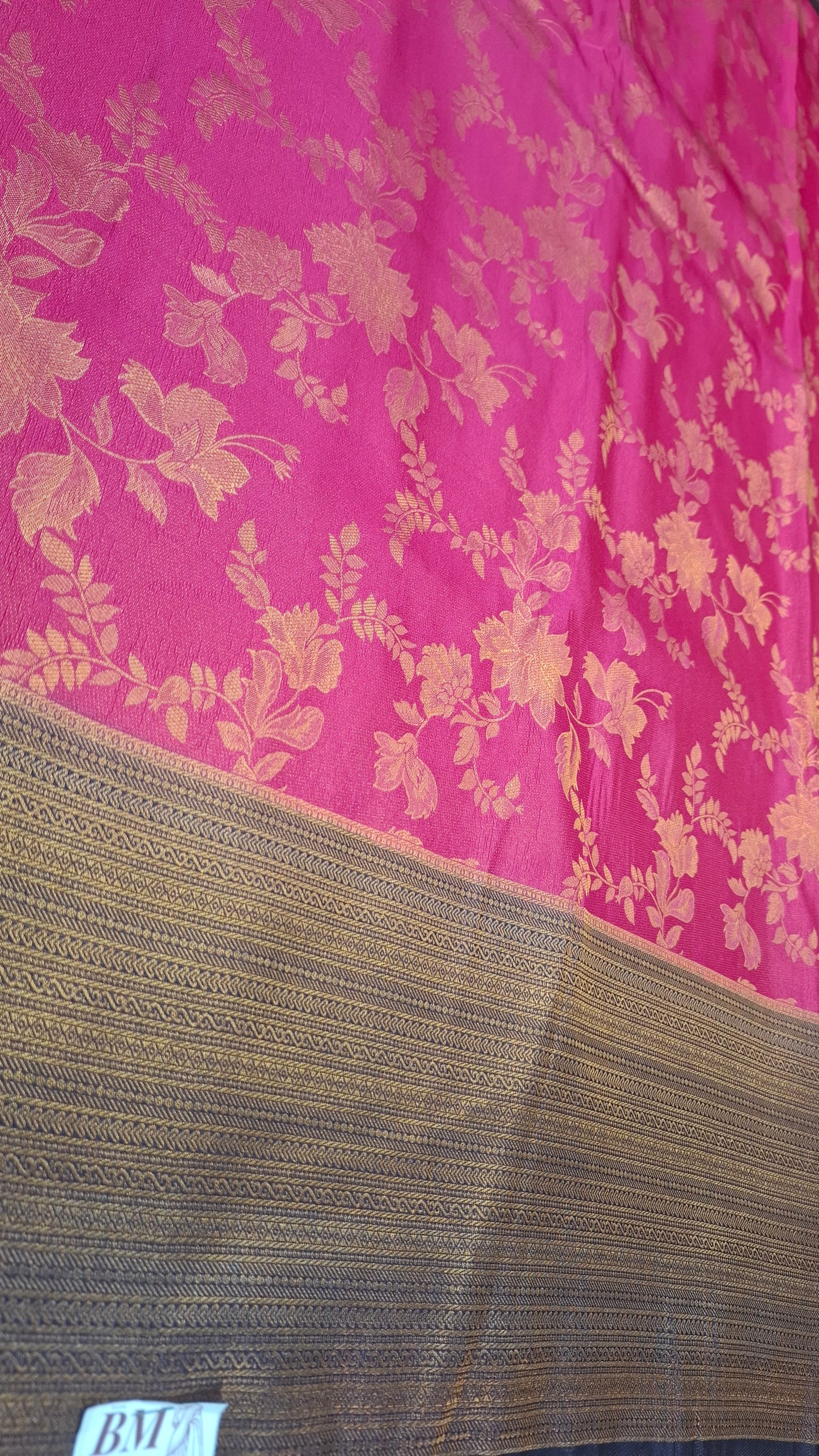 PINK & NAVY KUBERA SILK