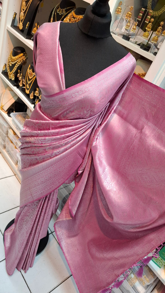 PINK & SILVER KUBERA SILK