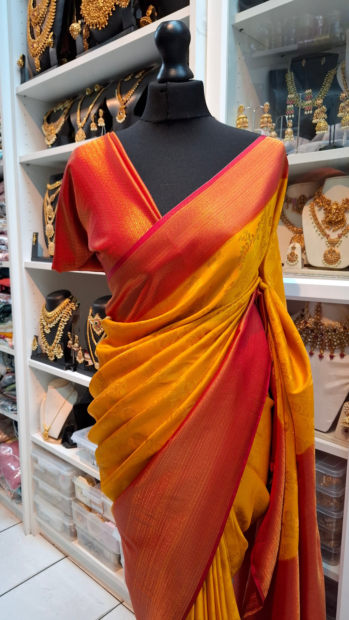 YELLOW & RED KUBERA SILK