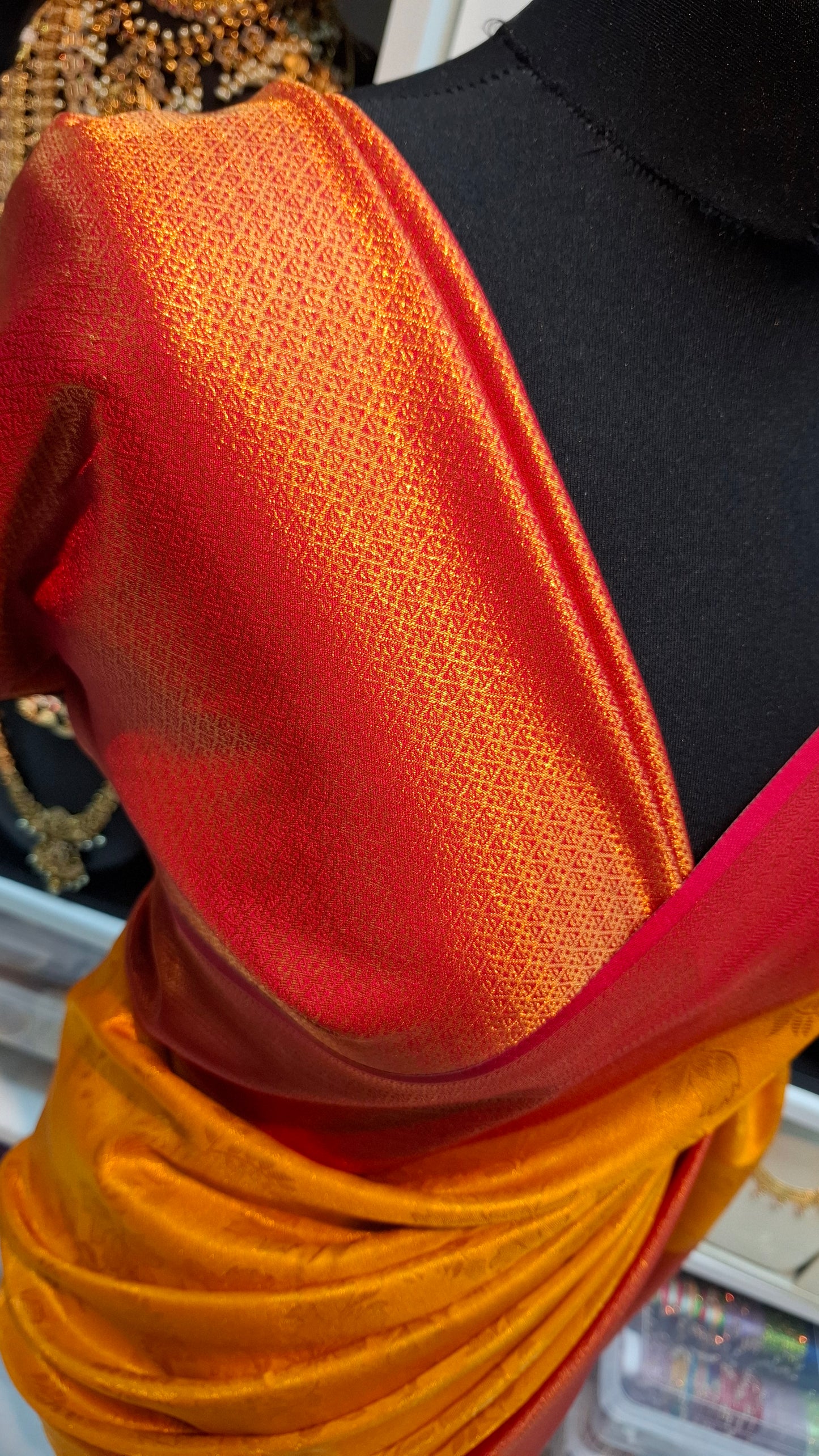 YELLOW & RED KUBERA SILK