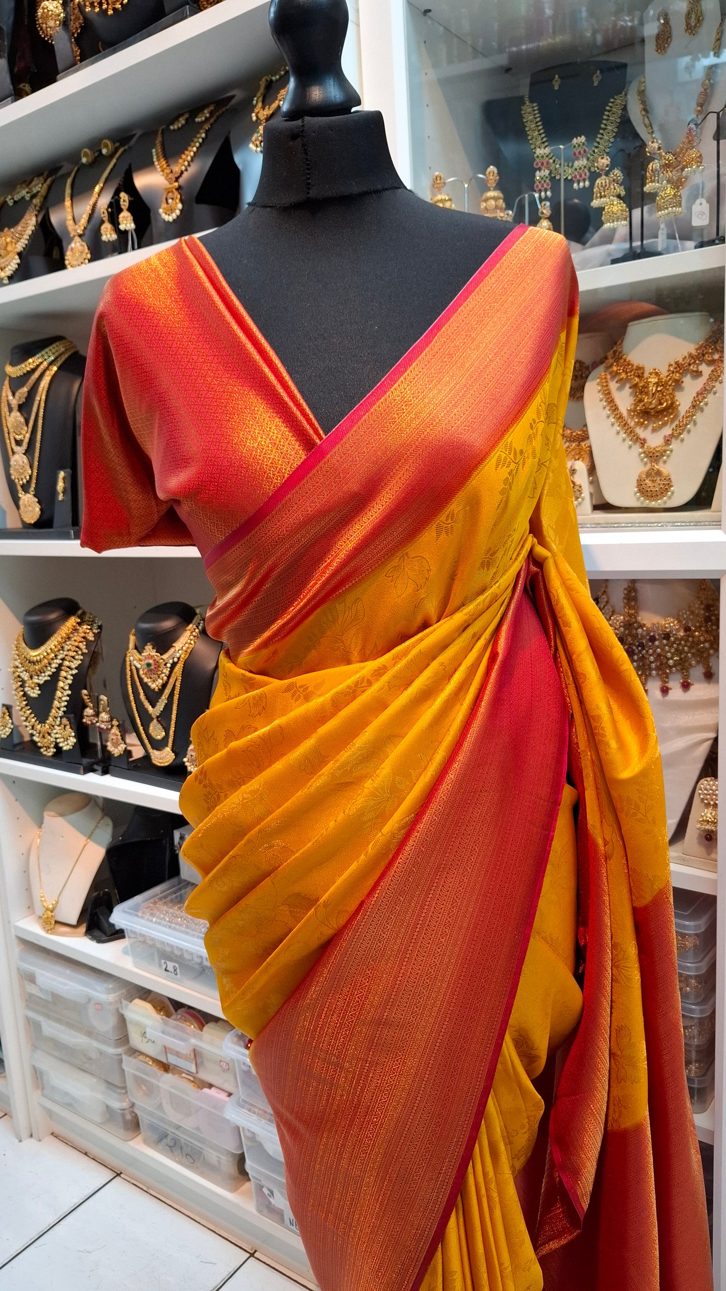 YELLOW & RED KUBERA SILK
