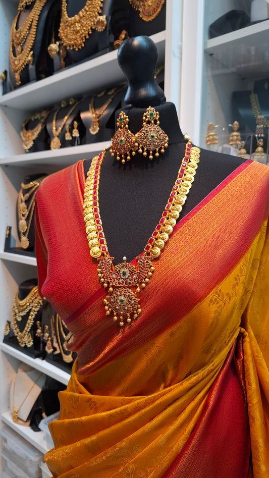 ANTIQUE GOLD LONG NECKLACE E0211