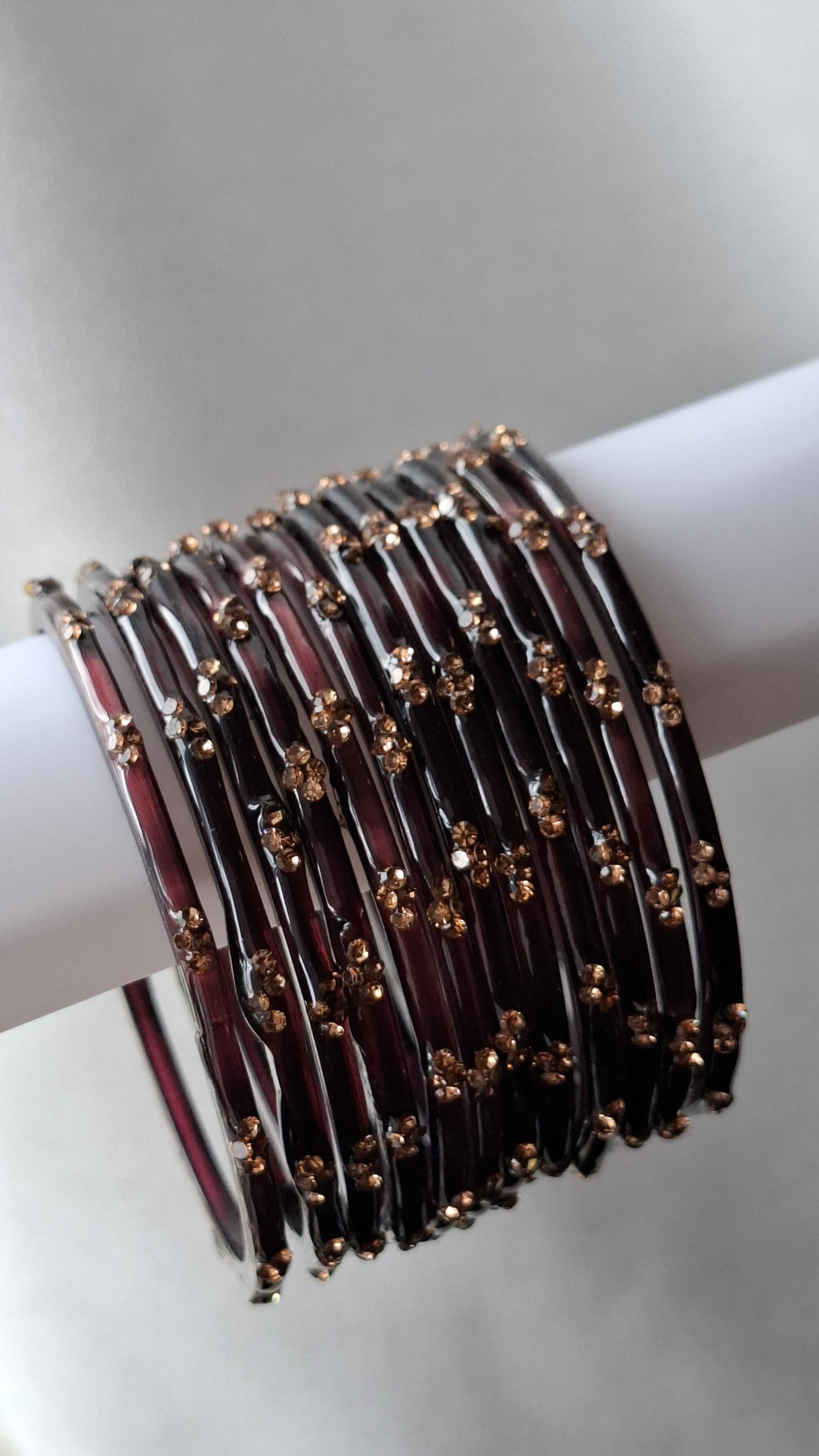 RAIN DROP BANGLES (BROWN)
