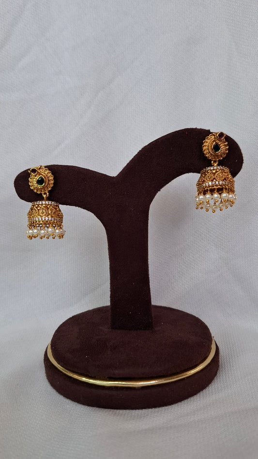 ANTIQUE GOLD JUMKHAS E0318