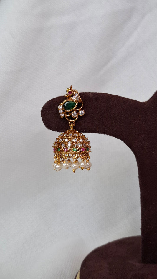 ANTIQUE GOLD JUMKHAS E0320