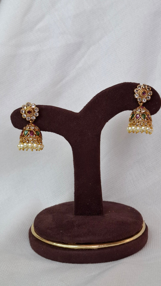 ANTIQUE GOLD JUMKHAS E0321