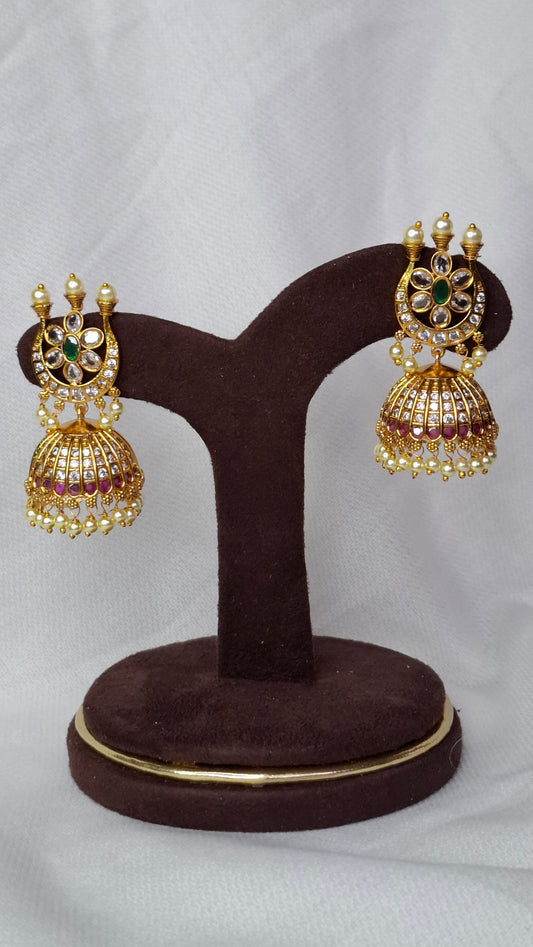 ANTIQUE GOLD JUMKHAS E0326