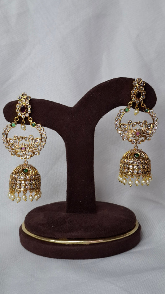 ANTIQUE GOLD JUMKHAS E0328