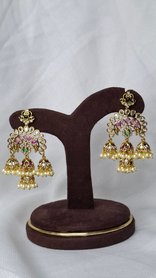 ANTIQUE GOLD JUMKHAS E0333