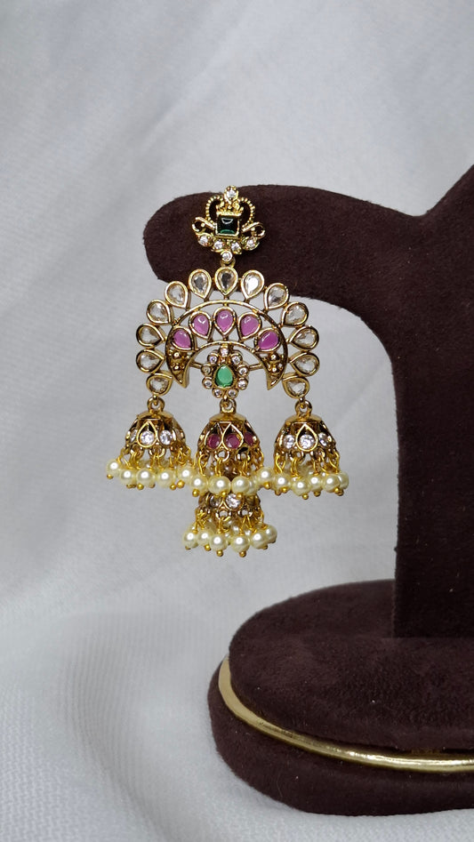 ANTIQUE GOLD JUMKHAS E0333