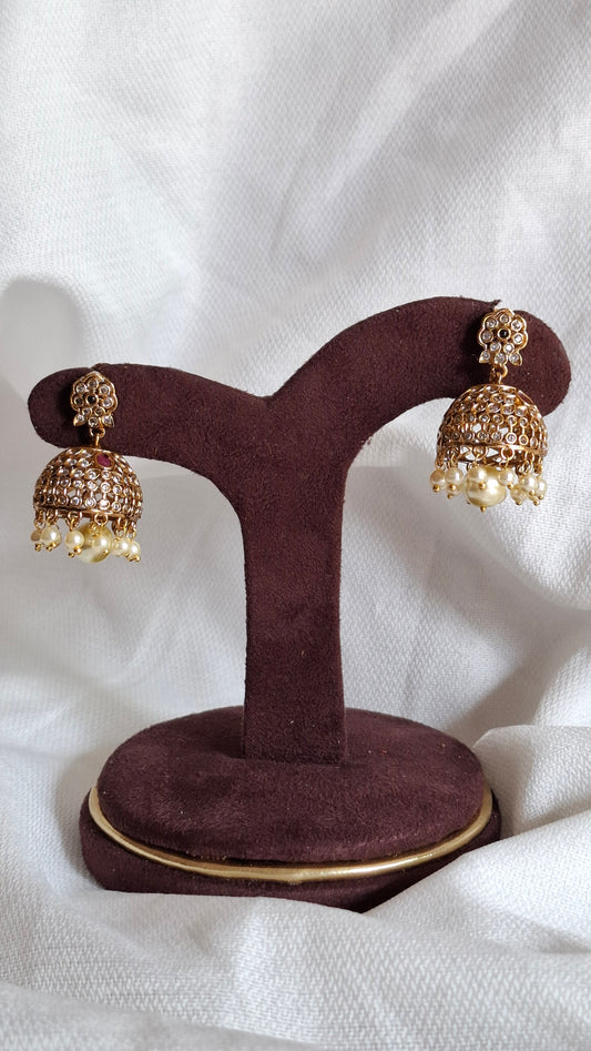 ANTIQUE GOLD JUMKHAS E0337