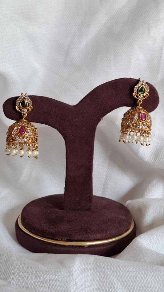 ANTIQUE GOLD JUMKHAS E0339