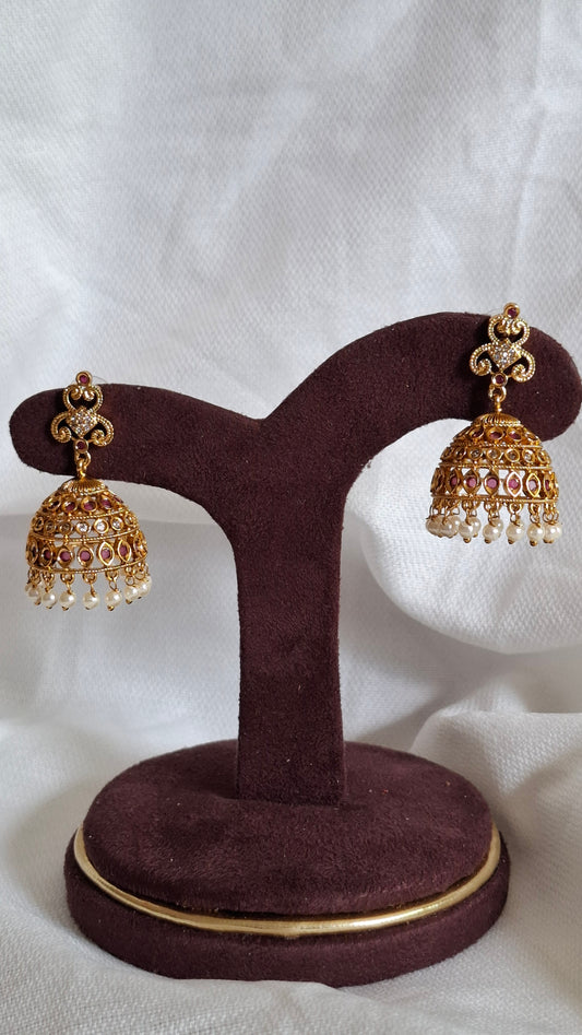 ANTIQUE GOLD JUMKHAS E0343
