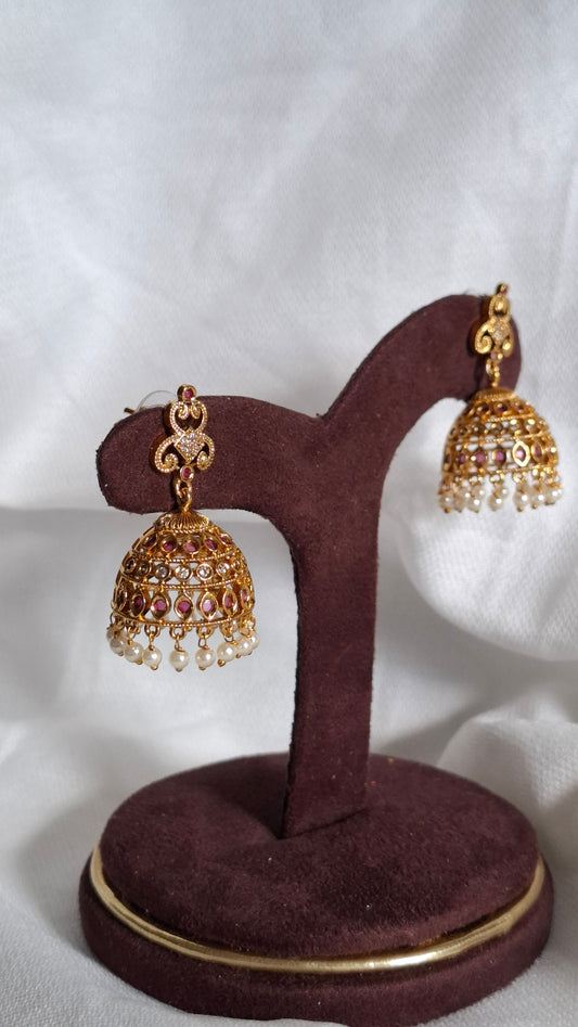 ANTIQUE GOLD JUMKHAS E0343