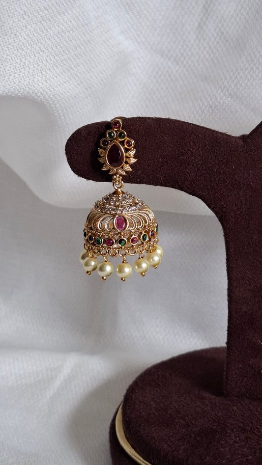 ANTIQUE GOLD JUMKHAS E0349